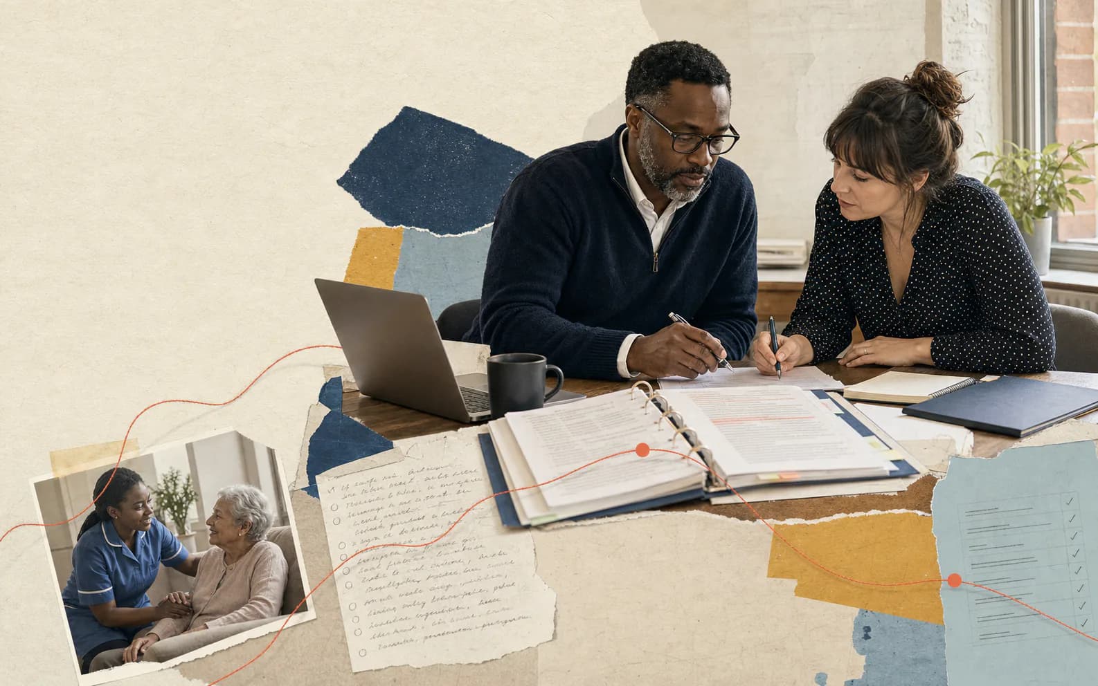 A care provider and tender specialist connecting operational evidence to a health and social care tender response