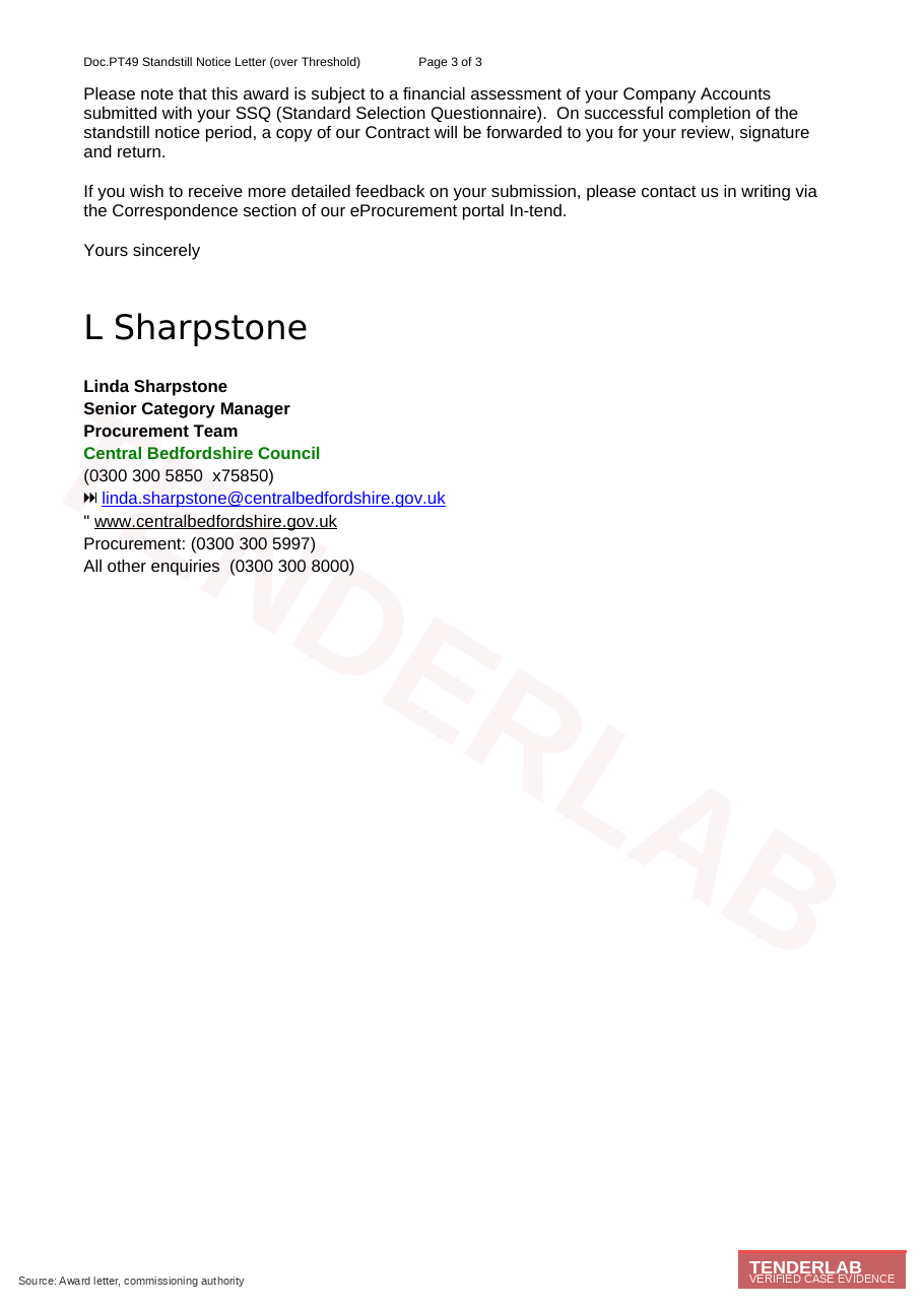 SSQ financial assessment clearance